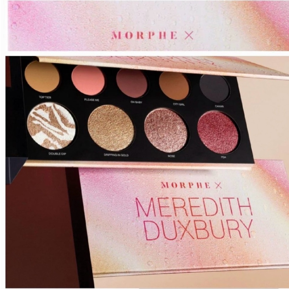 Morphe Gold and Pink Eyeshadow Palette with Shimmer and Metallic Finishes
